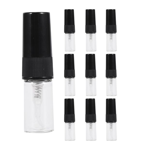 10Pcs Mini Portable Glass Perfume Bottle Travel Size (2Ml)