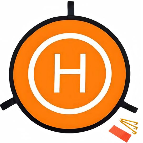 Double-sided 75 cm Portable Foldable Drone Landing Pad(Orange+Blue)