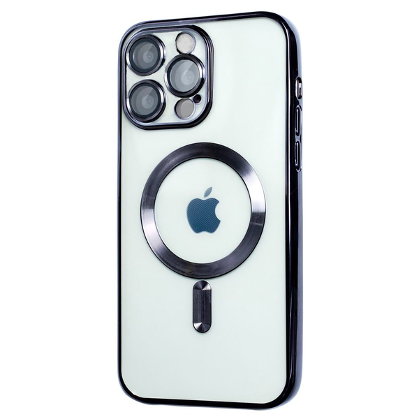 Clear Electroplated Magsaf Cover With Lens Protector for iphone 14 promax