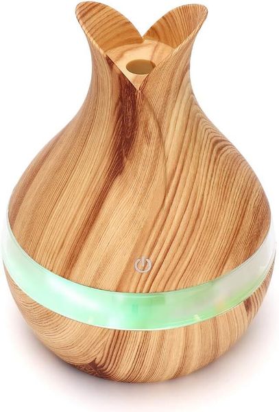 300ml 7 Color LED Night Light Essential Oil Diffuser Humidifier Wooden