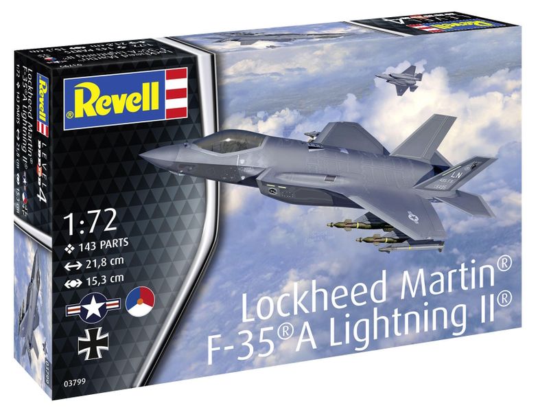 Revell 1/72 Lockheed Martin F-35A Lightning II Plane Plastic Model Kit