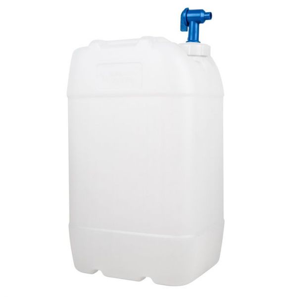 Container Plastic Water Can &amp; Tap 25L - 2 Pack