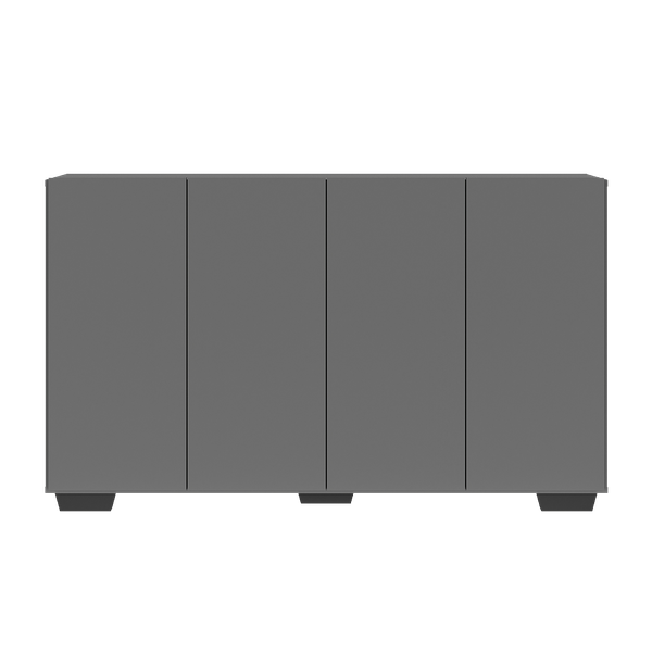 Sideboard 4 Doors Graphite/Black Square Feet image
