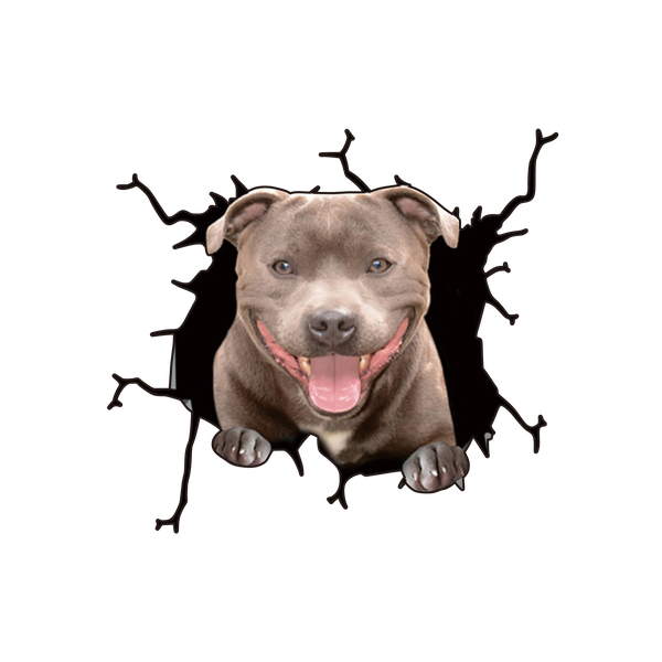 Michris Dog2 In Glass Vinyl Stickers