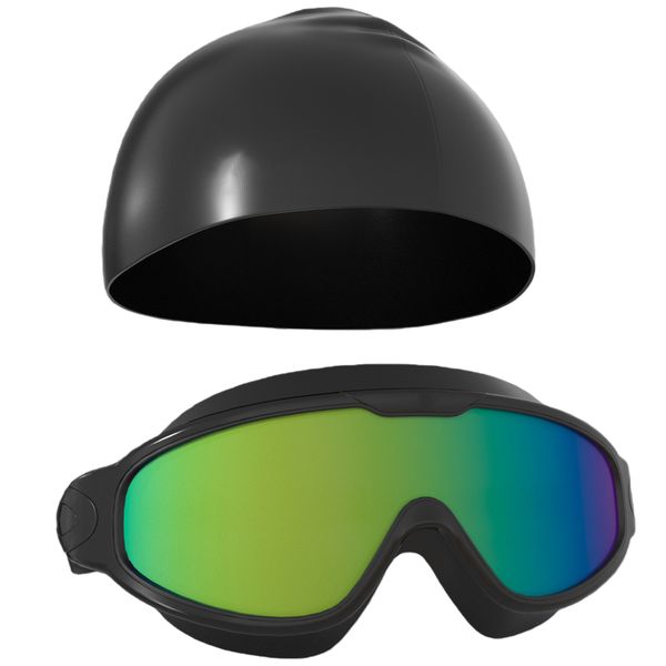 Adult Swimming Goggles HD Fog Swimming Goggles with Swimming Cap
