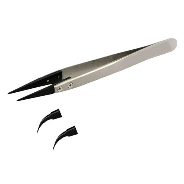 Straight Pointed Industrial Electronics Tweezers JM-T10-12