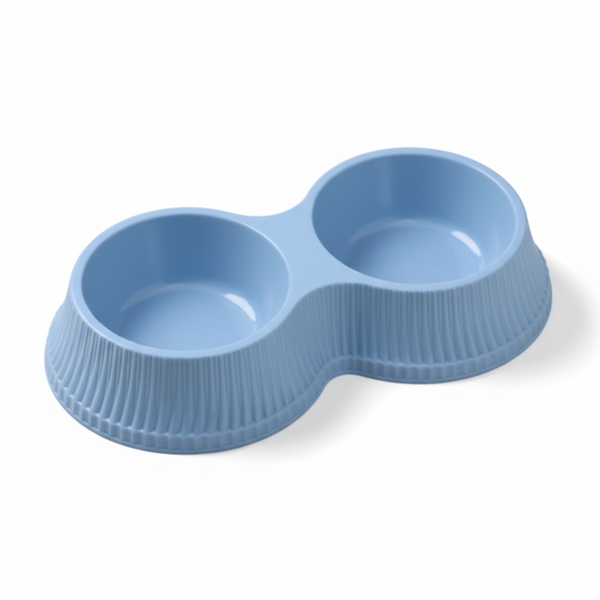 Dual Pet Feeder: Food &amp; Water Bowl in 3 Colors Dogs &amp; Cats