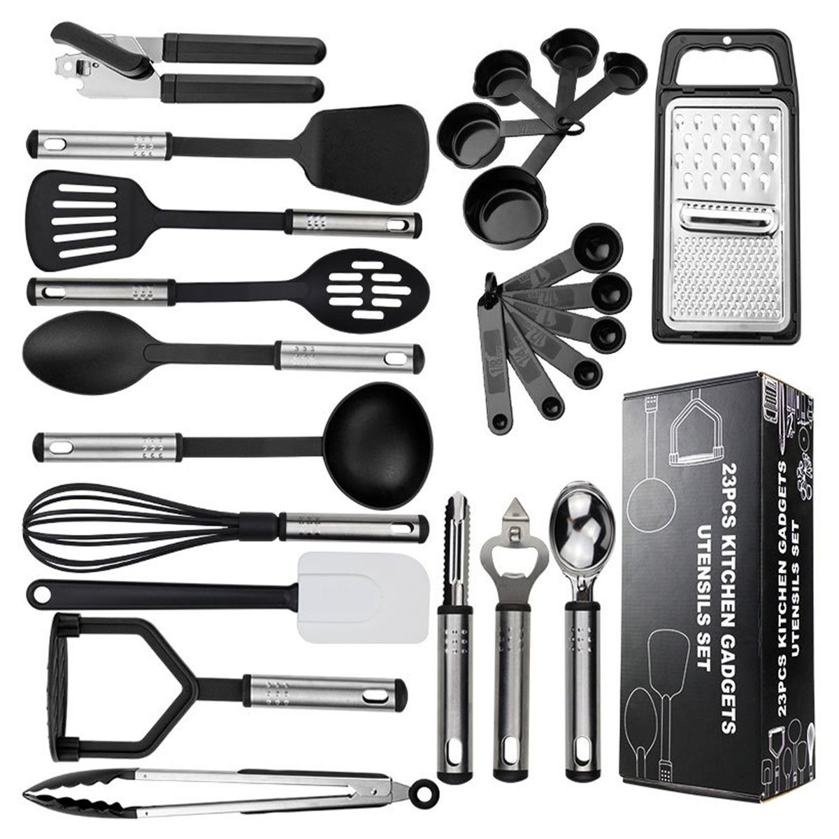 25piece Kitchen Utensils Cooking Baking Silicone Stainless Steel Shop Today. Get it Tomorrow