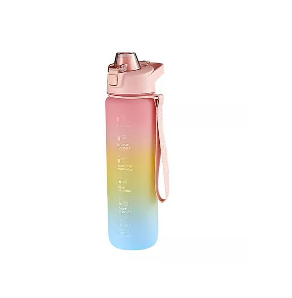 Inspiration Water Bottle 1L - Pink/Orange/Blue