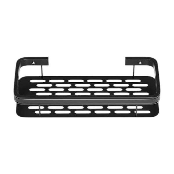 Aluminum Alloy Bathroom Storage Rack- Black