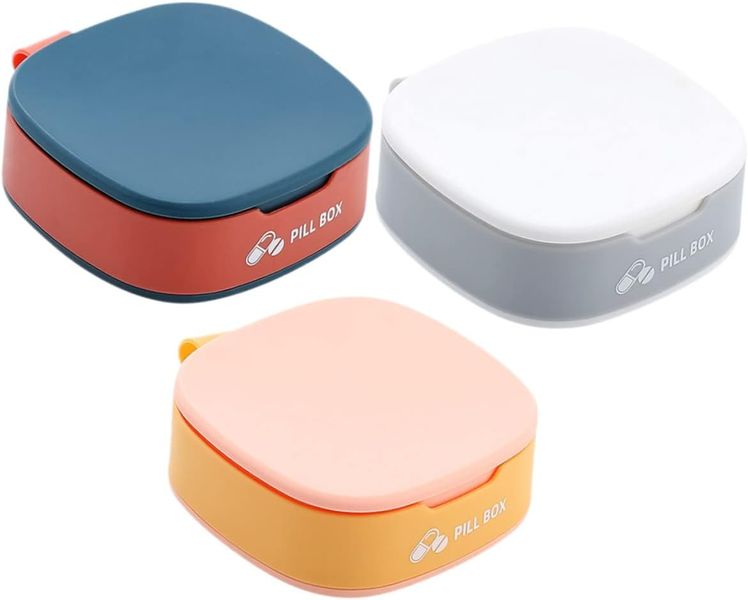 3 Pieces Portable Travel Medicine Organizer Design Pill Storage Boxe Travel Use
