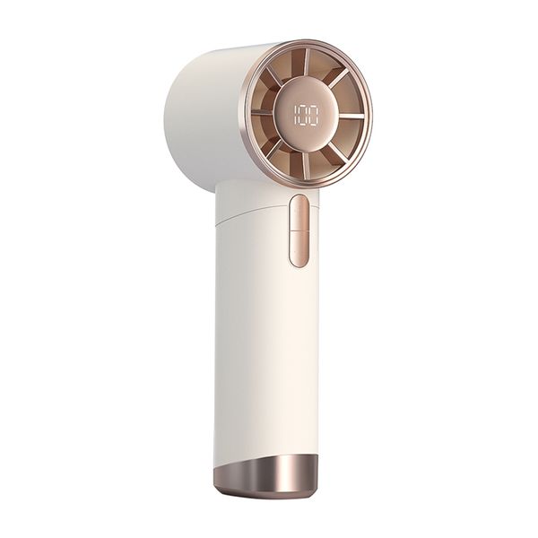 Khaki Mini Fan Portable Rechargeable Bladeless Handheld Turbo Fan