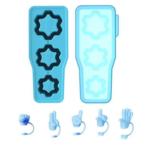 JESSEJESSE Ice Cube Mold Set,Silicone Pop-Out Ice Tray,Dining Room Barware