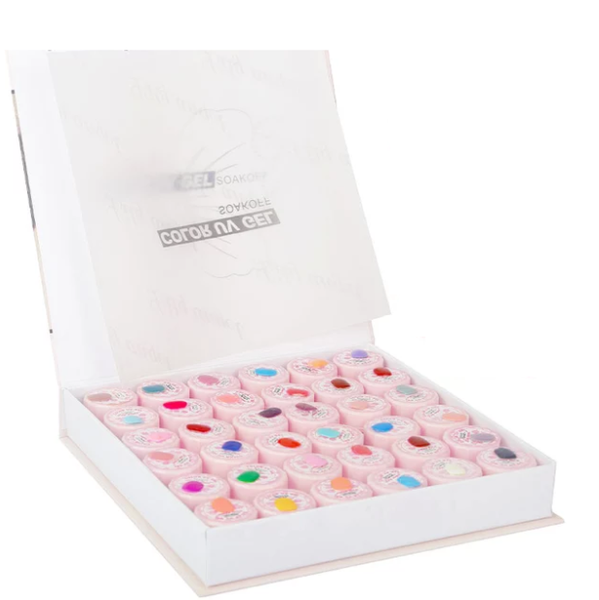 36 color UV soak-off gel set