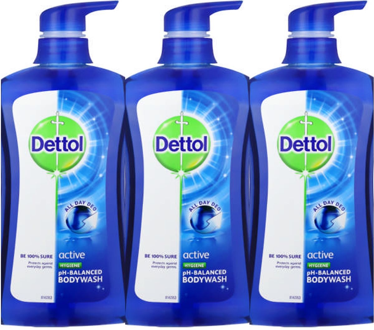 Dettol Body Wash Shower Gel Active 3 x 600ml Pack Bundle Shop