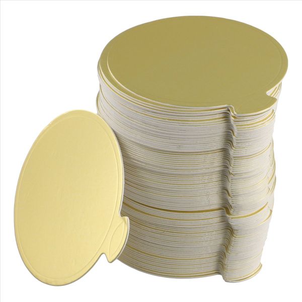 Mini Round Golden Cardboard Cake Base, Mousse Cake Plate, 100 Pieces Cake P