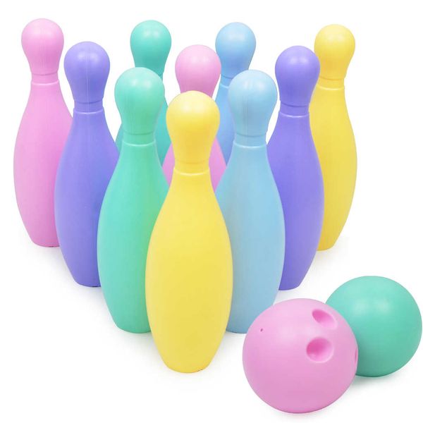 10 Bowling Pins and 2 Balls