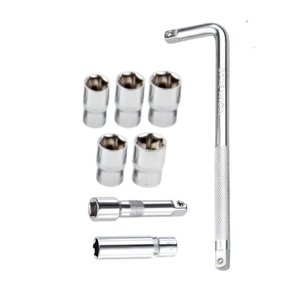 8Pcs 1/2" Extension Bar &amp; socket