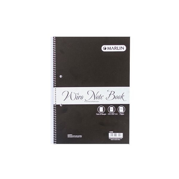 Marlin Side Spiral Wiro Note Book A4 150 Page Pu image