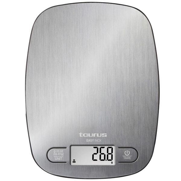 Taurus Kitchen Scale Digital Battery Operated Stainless Steel Brushed 5kg