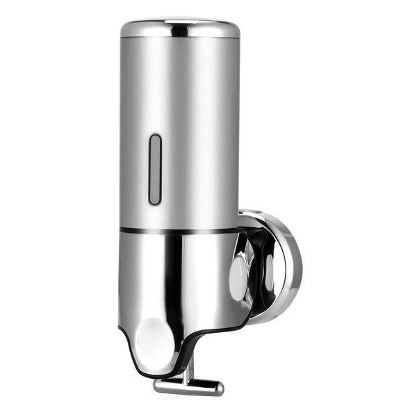 Stainless Steel Single Wall Mount Soap Dispenser - 500ml Silver