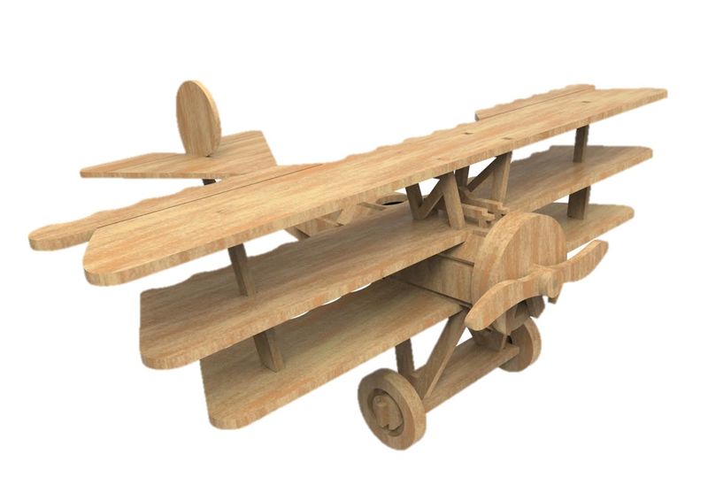 Fokker Aeroplane Plane 3D Puzzle Wooden 3D Model