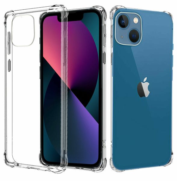 Shockproof TPU Clear Pouch Gel Back Cover Compatible with iPhone 14 Plus