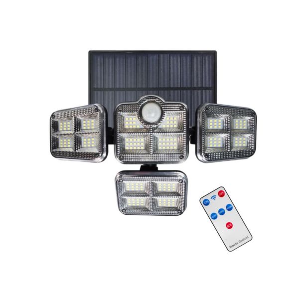 4 Rotatable Heads Solar Wall Lamp With Remote Control