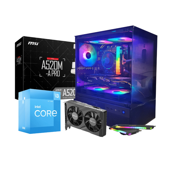 Antec Ninja - Intel i3 12100f CPU / RTX 3050 6gb GPU - Gaming PC