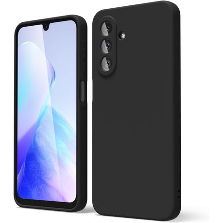 Soft Silicone Back Cover Case Compatible with Samsung Galaxy A26 5G (Black) Image