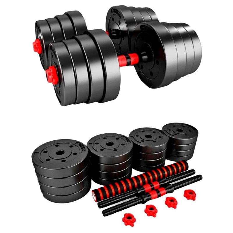 Adjustable Barbell and Dumbbells Weight Set 40kg Buy Online in