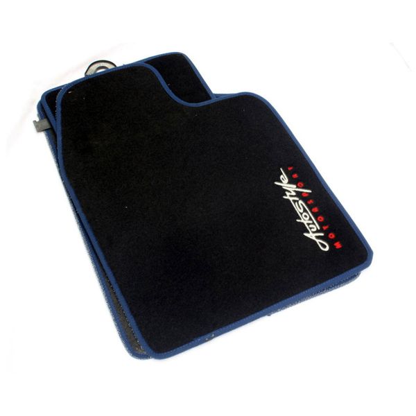 Autostyle Velour Black &amp; Blue Floor Mats