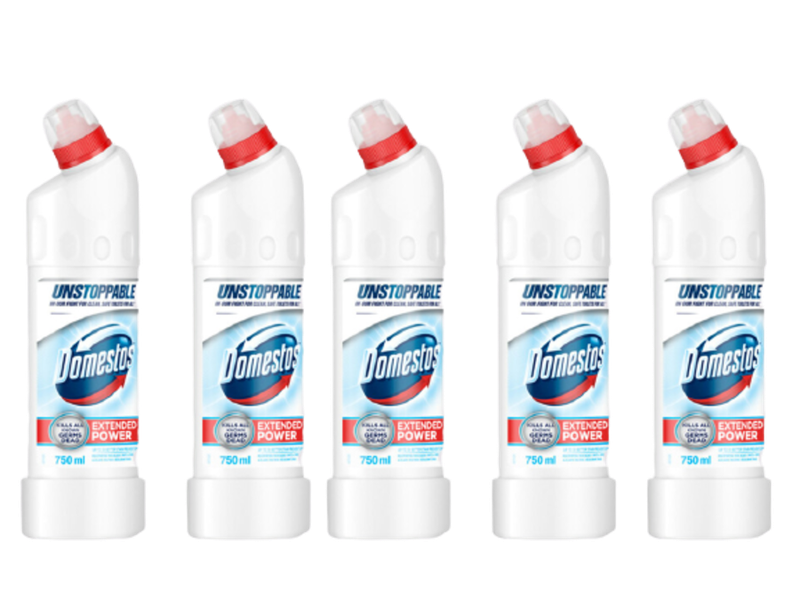 Domestos Thick Bleach White And Shine (5 x 750ml)