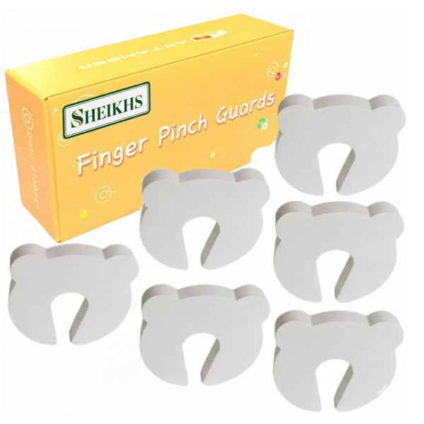 Child Safety 6 pieces Door Finger Pinch Guard Stopper Cat Ear Eva Foam