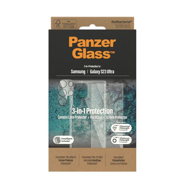 Panzerglass™ 3-in-1 Protection Pack Samsung Galaxy S23 Ultra