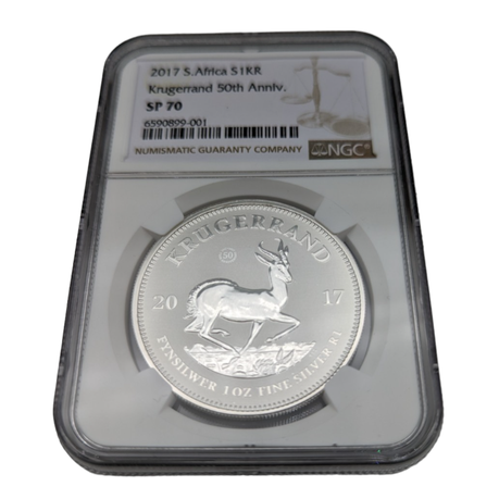 South Africa: Krugerrand 50th Anniversary 1oz Fine Silver of 2017