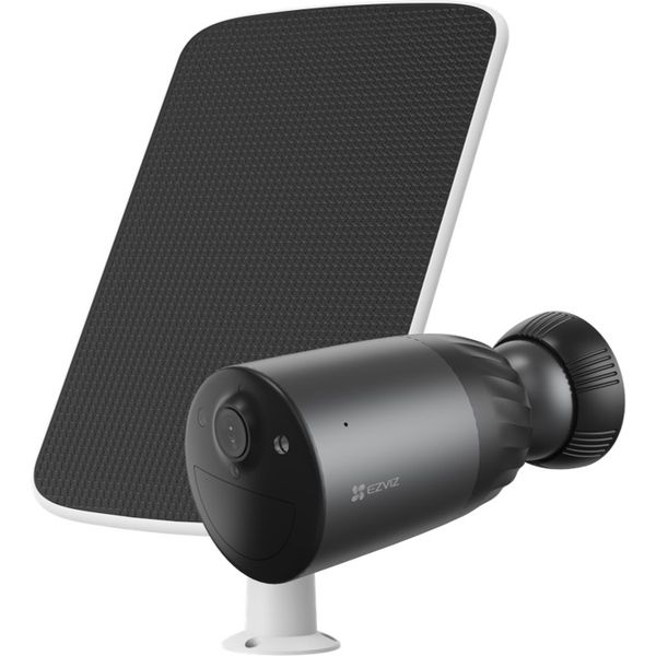 EZVIZ BC1C 4K (8MP) AI Battery WiFi Camera Solar Kit - Always-On Video Mode