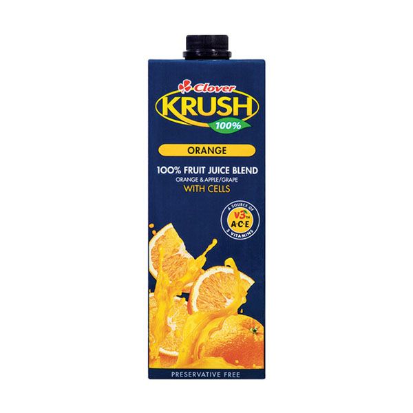 Clover Krush Uht Juice Orange (6 x 1L)