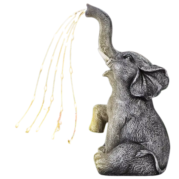 Outdoor Elephant Statue Solar Light Home Decor Patio Balcony Gift Men Women
