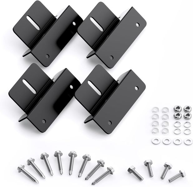 4 Pcs Mounting Z Brackets Aluminum Solar Panel Bracket for RVs