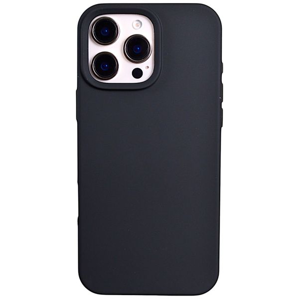 Solid Phone Case Compatible With Iphone 16 Pro - Black
