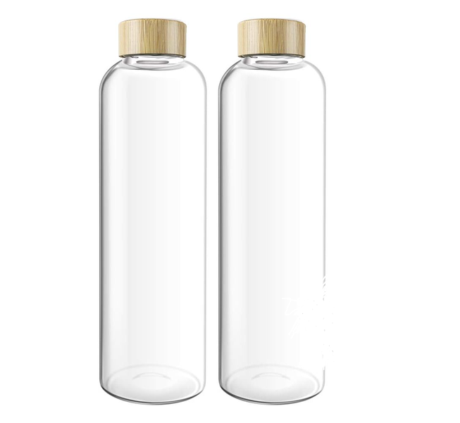 Wide Mouth Reusable Refillable Water Bottles for Juicing 1000ml - 3 Piece Set