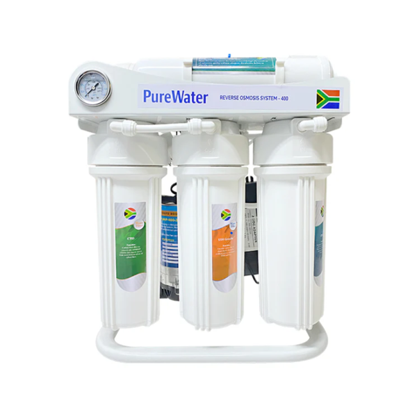 PureWater RO System 400GPD Undercounter - With Steel Bracket