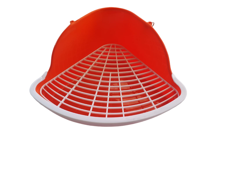Large Rabbit Litter Pan - Orange (34.2 x 26.2 x 14.5cm)