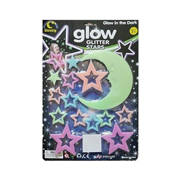 Glow in the Dark Stars &amp; Moon Set : 15 Piece