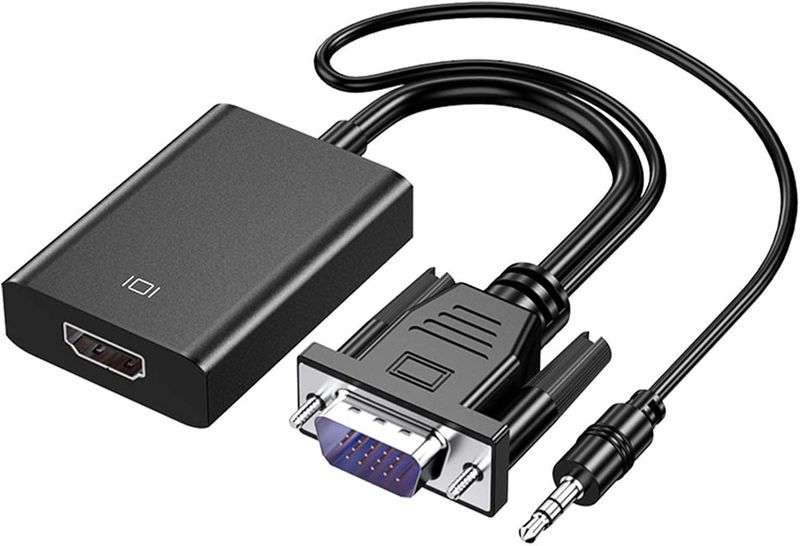 PTech 1080@60Hz VGA To HDMI Adapter With 3.5mm Audio