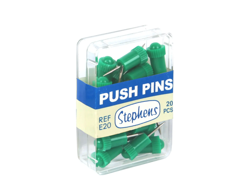 Stephens - Push Pins E20 Box Of 20 x 2