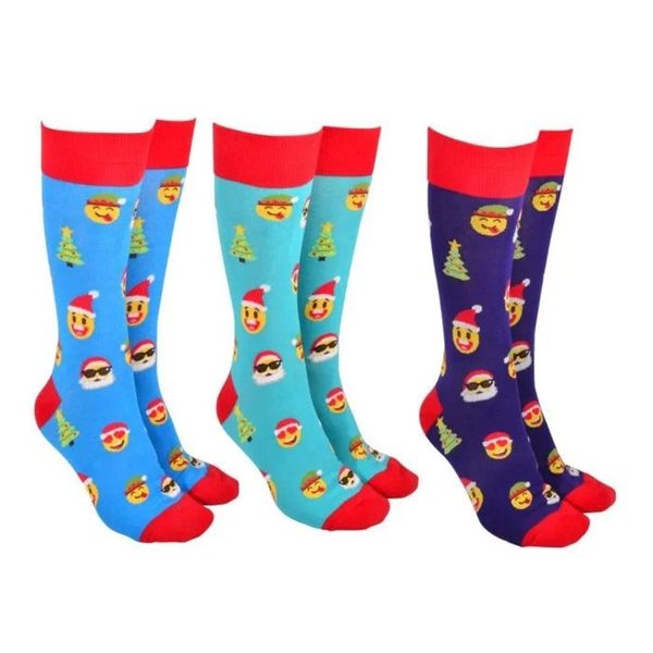 Sock Society Christmas Emoji Socks - Pack of 3 (UK 7-11)