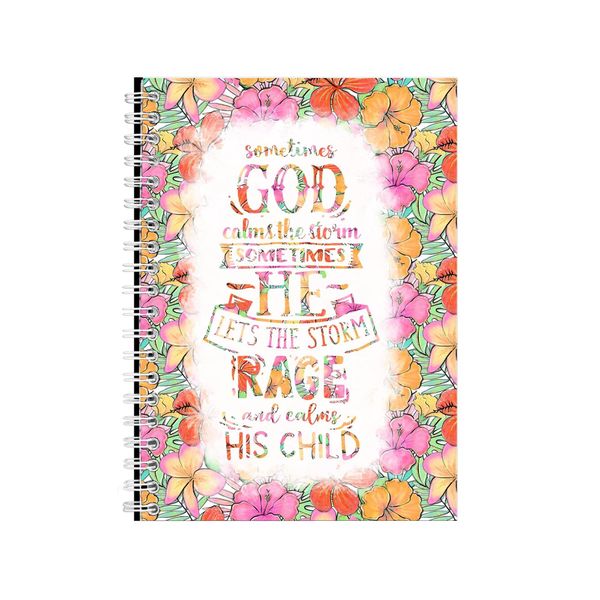 Sometimes God Calms The Storms Notebook Faith Gift Idea A4 Notepad Pad 80