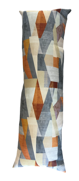 Long Picasso Scatter Cushion, Grey and Orange